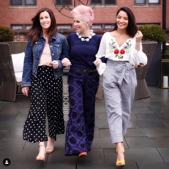 Anthropologie Embroidered Eyelet Wide-Leg - Picture 3 of 9